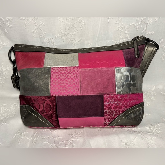 Coach Y2K Pink & Silver Patchwork Shoulder Bag - H0893-F12865 - Picture 3 of 13